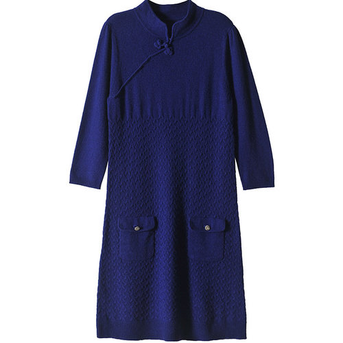 通勤百搭A型羊绒针织女裙连衣裙