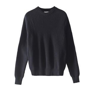 B5原单秋冬搭粗线编制羊绒棉料针织毛衣圆领长袖套头男装经典商务