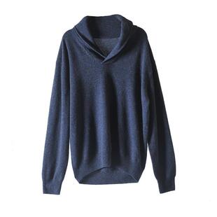 C6和前秀原单拆标羊毛针织衫毛衣 翻领长袖套头小胖子装男装欧码