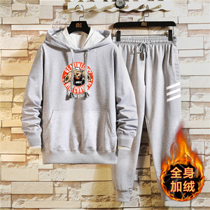 冬季潮流连帽加厚加绒男士运动卫衣休闲外套A163-MJ7762-P95图片