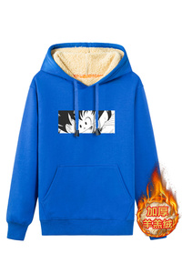冬季潮流青春连帽长袖加绒加厚男运动班服A163-G6383-P55图片