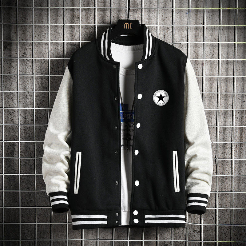 2020加绒加厚棒球服男士外套韩版冬季休闲宽松A163-Q8931-P55图片