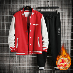 韩版帅气冬季棒球服青少年班服大码卫衣外套A163-BYP502-P110图片