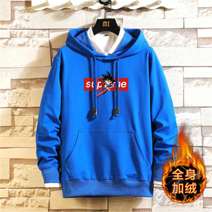 冬季运动服套装初中加绒加厚卫衣男连帽保暖A163-J7819-P55图片