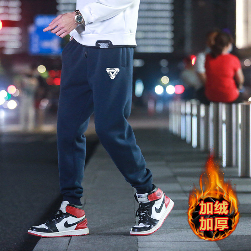 潮流加绒加厚休闲男束脚大码保暖卫裤A163-K818加绒-P50 K918-P45图片