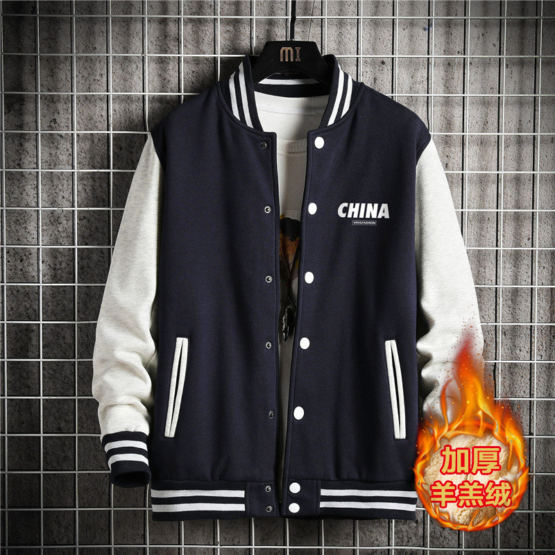 纯棉2021新款潮牌帅气休闲棒球服宽松休闲外套A163-BP302-P65图片
