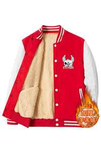 冬季棒球服休闲加厚加绒男士开衫外套A163-BP371-P65图片