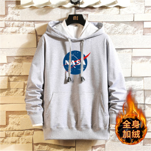 连帽卫衣男2020冬宽松休闲情侣加绒加厚外套班服A163-J7816-P55