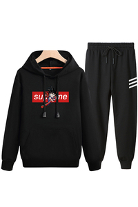 现货 2021春秋季新款连帽卫衣套装男运动两件套长袖运动服P85图片