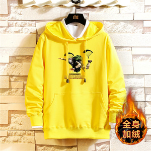 2020男冬加绒加厚连帽卫衣纯棉运动青少年A163-J7805-P55,棕色风衣搭配黄色连衣裙图片
