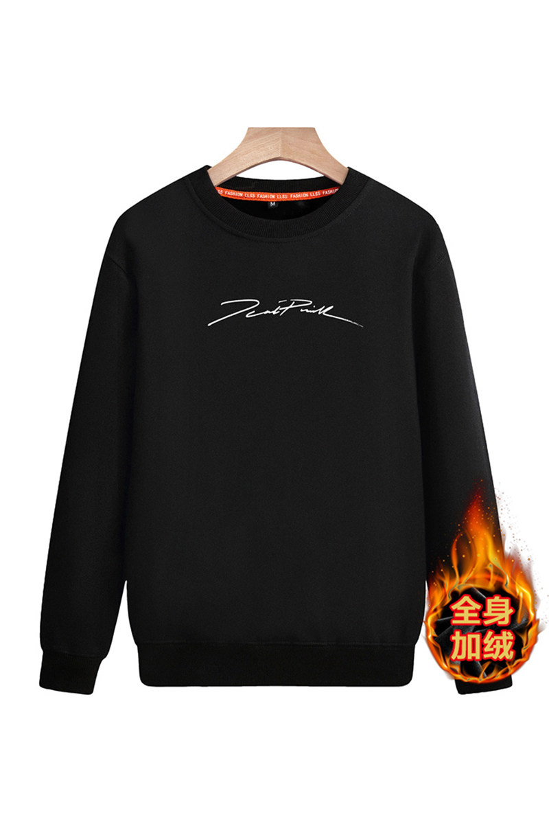 纯棉冬季长袖加绒加厚保暖圆领印花卫衣男A163-5810-P50,男装卫衣,星座211-1