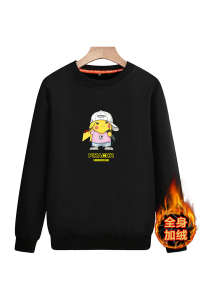 2020冬季日系大码套头卫衣男加绒圆领中大童青少年A163-5851-P50