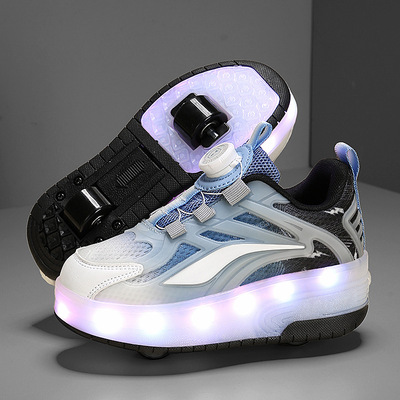 春秋季发光双轮暴走鞋男童女童