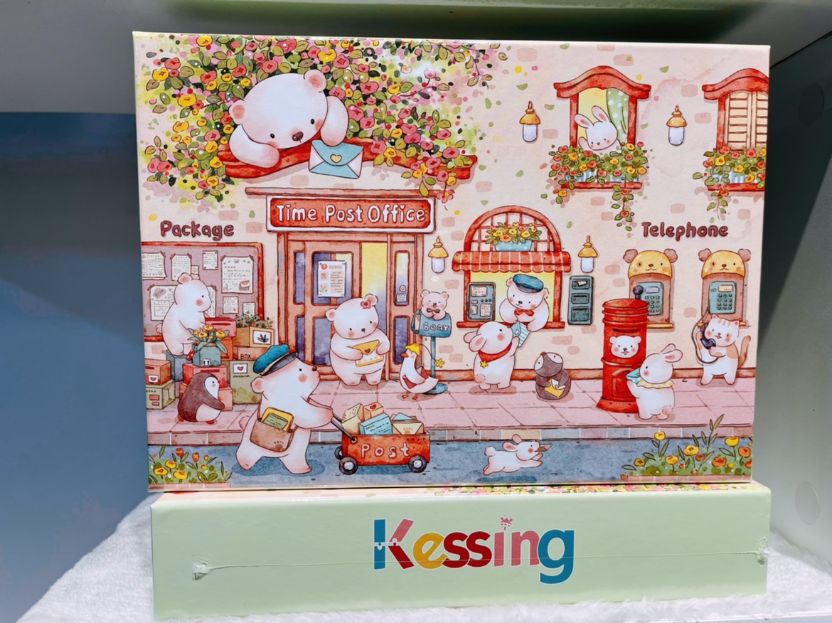 Kessing新品500片拼图53*38CM见信如晤丝绒质感可爱风送人礼物