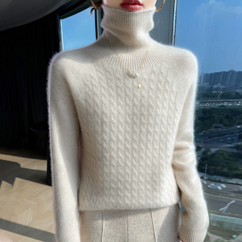 鄂尔多斯市冬装加厚羊毛衫女保暖宽松内搭毛衣高翻领针织羊绒衫女,女装/女士精品,毛衣,淘宝优惠券,粉丝福利购,淘宝优惠卷