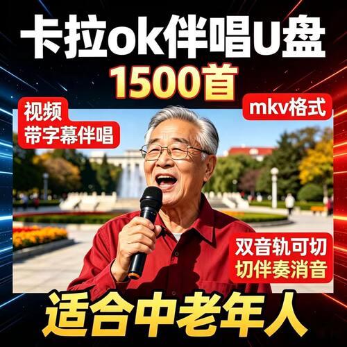 卡拉ok原唱伴唱U盘中老年经典老歌曲高清伴奏流行对唱图像带歌词
