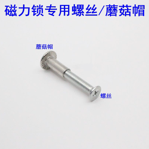 门禁280磁力锁电磁锁吸板铁块吸铁片加长螺丝螺母对穿固定蘑菇帽
