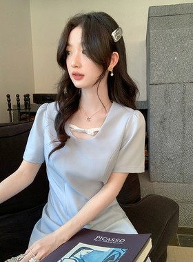 花栗鼠小姐 早八通勤组 优雅气质裙修身显瘦夏季新款