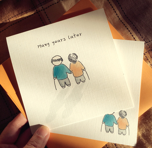 情人节贺卡 later 爱情贺卡 定制贺卡 Many 手工贺卡AZ7 years