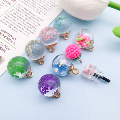 DIY配件玻璃球树脂珠耳环材料