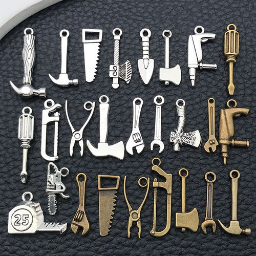 跨境饰品生活工具起子扳手斧头合金吊坠diy项链钥匙扣配件挂件