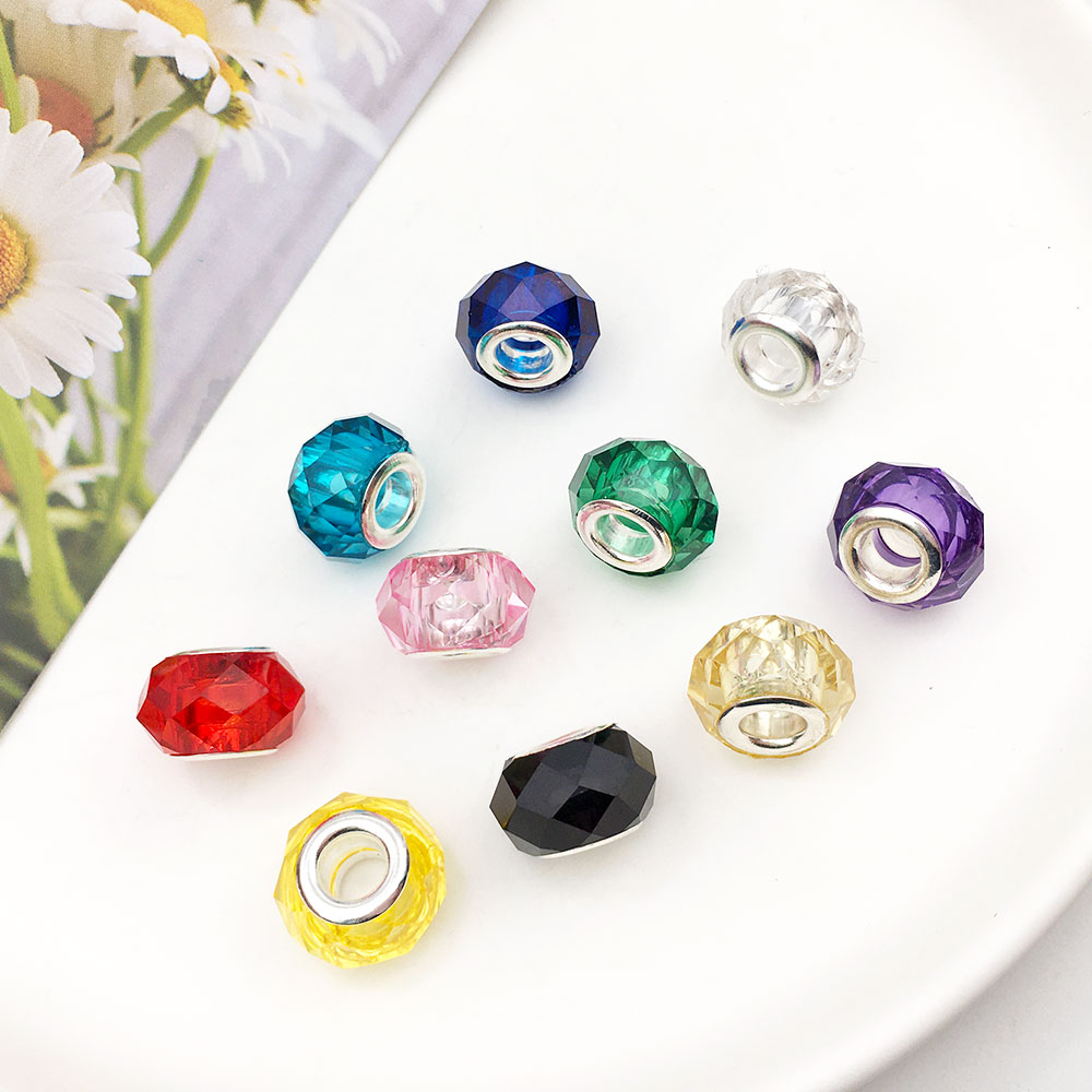 切面琉璃多色可选大孔珠