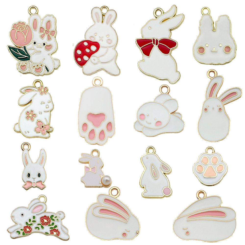 DIY饰品配件卡通滴油可爱小兔子合集钥匙扣项链手链吊坠合金挂件,饰品/流行首饰/时尚饰品新,其他DIY饰品配件,淘宝优惠券,粉丝福利购,淘宝优惠卷