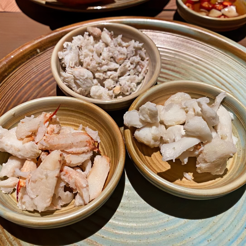 蟹肉纯螃蟹肉蟹脚肉蟹腿肉蟹身肉商用酒店寿司店蟹宝工厂餐饮500g