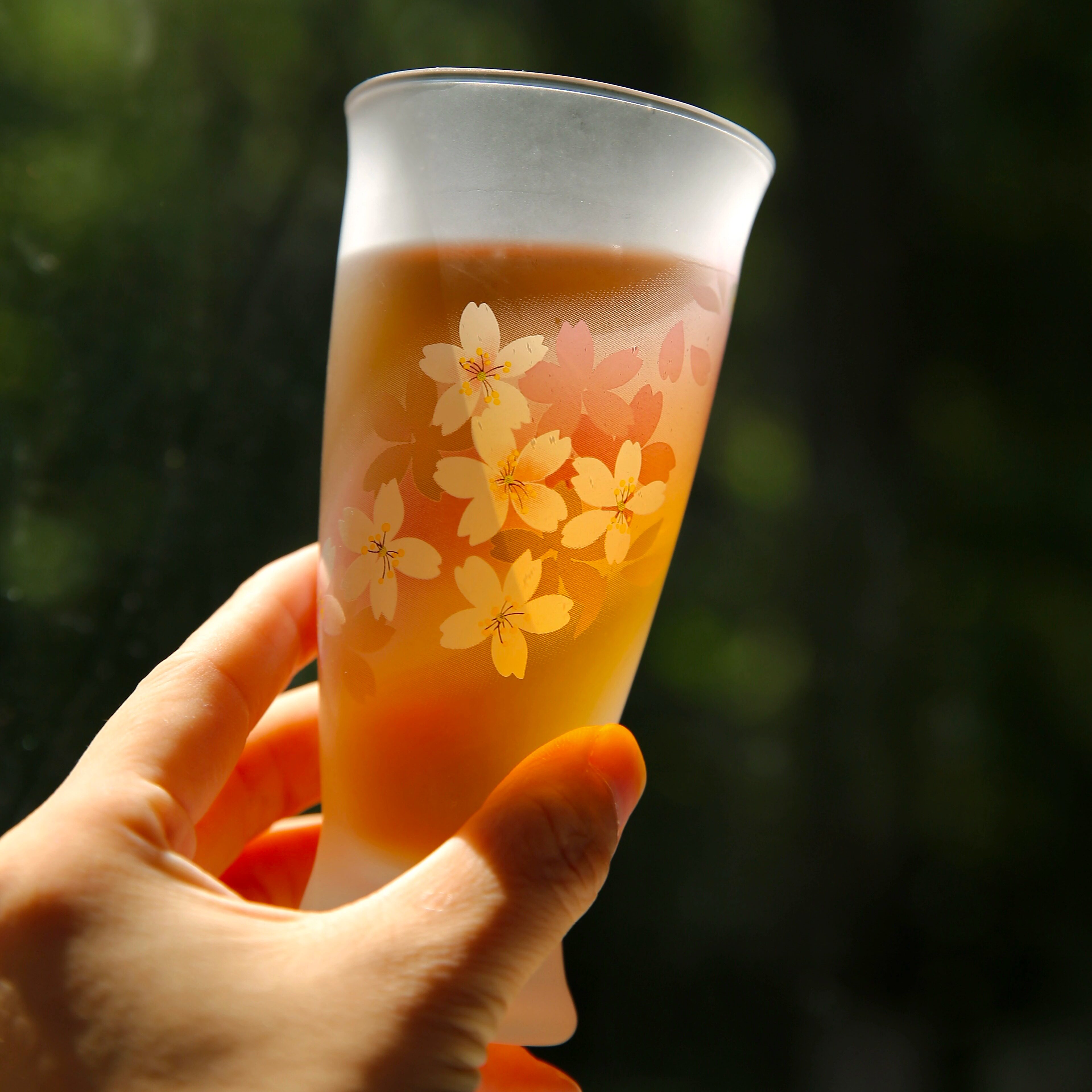 七隐 日本宇野千代玻璃杯 限定樱花杯 女生啤酒杯 梅子酒杯