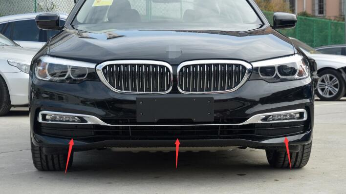 适用于18-21年宝马5系前杠雾灯框格栅525 530i下中网通风网格535