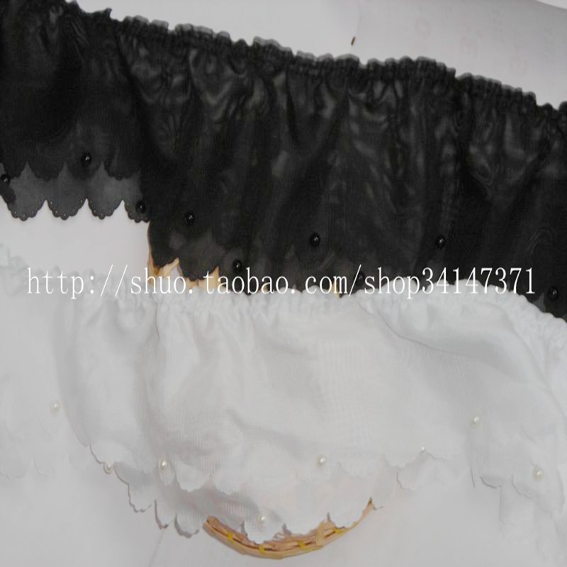 DIY花边立体雪纺10CM钉珠花边/蕾丝辅料/服装花边