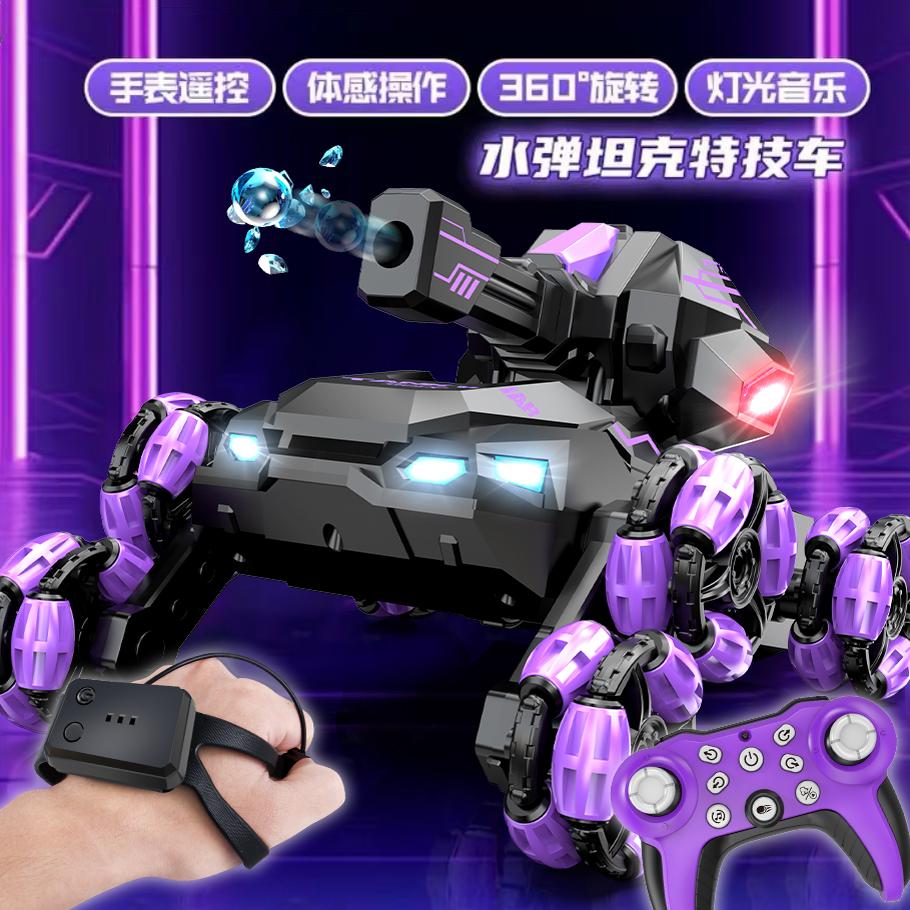 手势感应遥控坦克六轮特技车