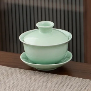 泡茶家用清仓盖碗茶茶碗功夫茶具单个大号三才陶瓷盖碗白瓷清仓