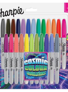 美国三福Sharpie 8 12 24色套装油性记号笔Fine Point Permanent