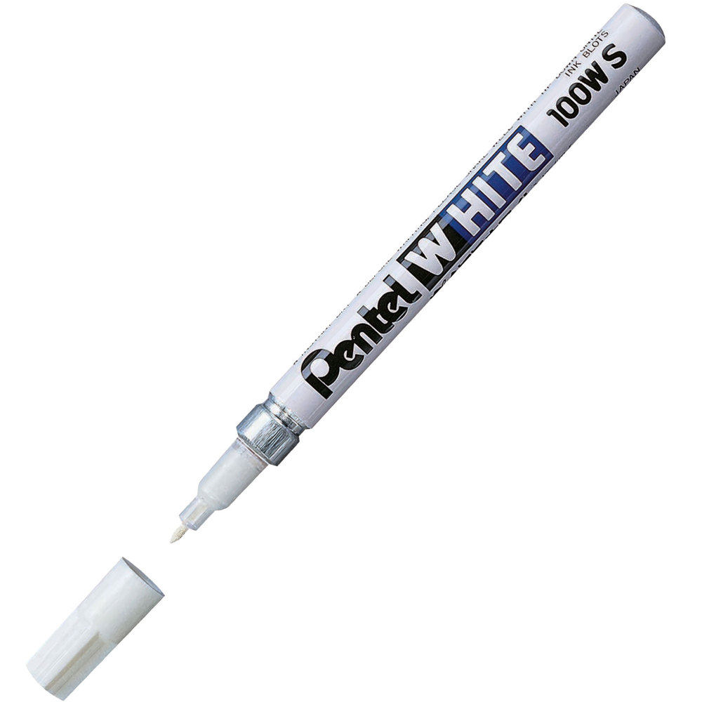 pentel 100ws white fine point permanent marker 白色记号笔
