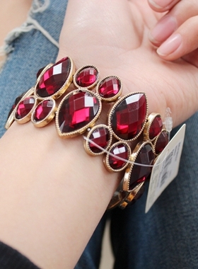 外贸批发原单合金闪亮宝石手镯