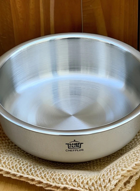 TT食品级304不锈钢盘子圆盘家用浅盘凉皮蒸盘圆形托盘菜盘碟子