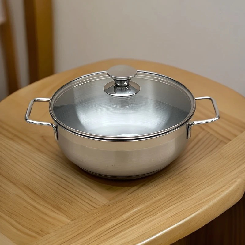 X5 24X9.5cm双耳18/10不锈钢炒锅海鲜锅干锅清汤锅大火锅汤锅家用,厨房/烹饪用具,炒锅,淘宝优惠券,粉丝福利购,淘宝优惠卷