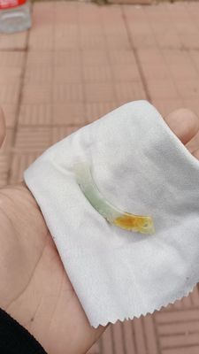 天然翡翠A货龙头手牌玉璜杂件手工编织手绳项链diy编绳坤圣珠宝