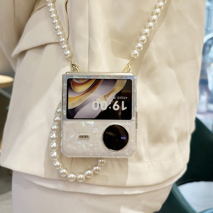 适用vivoxflip手机壳新款斜跨vivo xflip折叠女款硅胶保护壳折叠屏硅胶oppofindn3flip防摔华为pocket2手机套