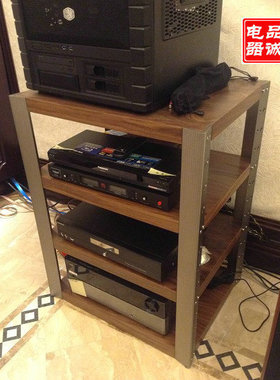 艺特11-E800-C黑胡桃色 实铝音响架 机架 机柜