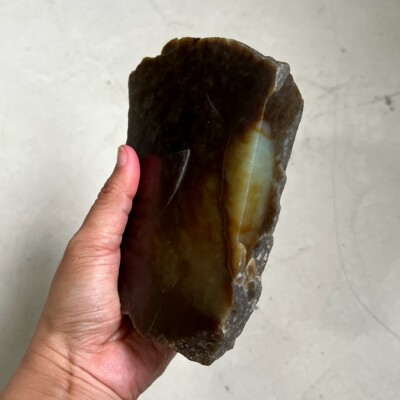 770g且末糖玉山料原石天然新疆和田玉红糖牌子手镯板明料