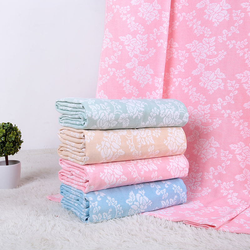 毛巾纯棉透气婴儿夏季薄款毯子