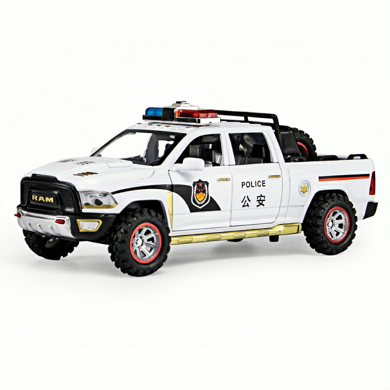 132道奇公羊合金皮卡警车模型