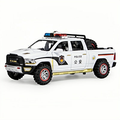 132道奇公羊合金皮卡警车模型