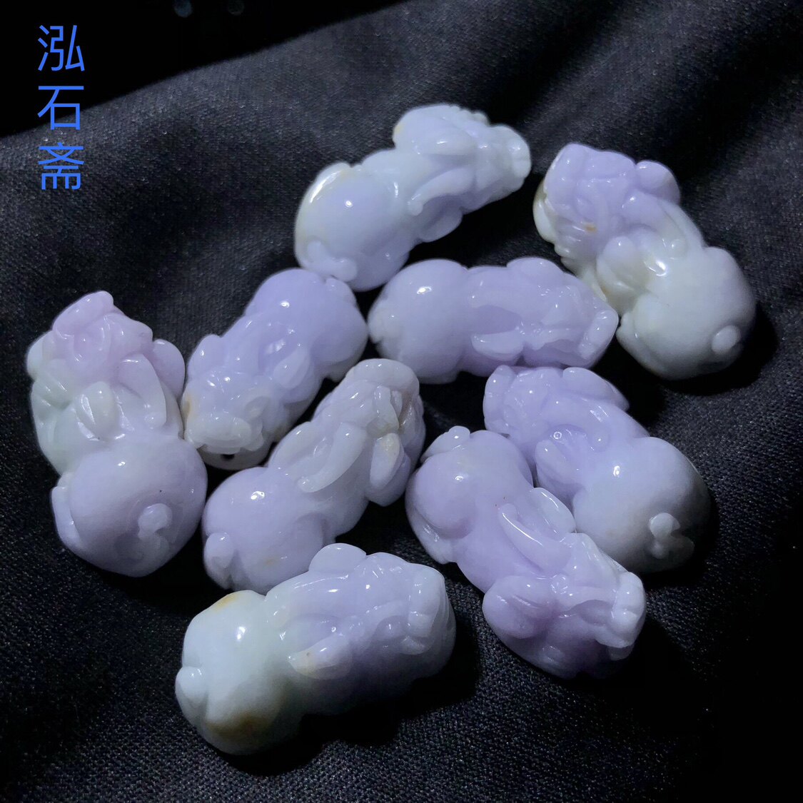 1A401 缅甸料天然A货翡翠貔貅吊坠紫翡春彩前后孔手牌26/13mm
