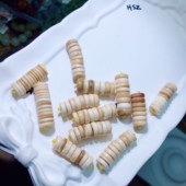 I106天然猛犸盘珠隔片文玩星月配件9 10mm菩提配饰橄榄核隔珠一组