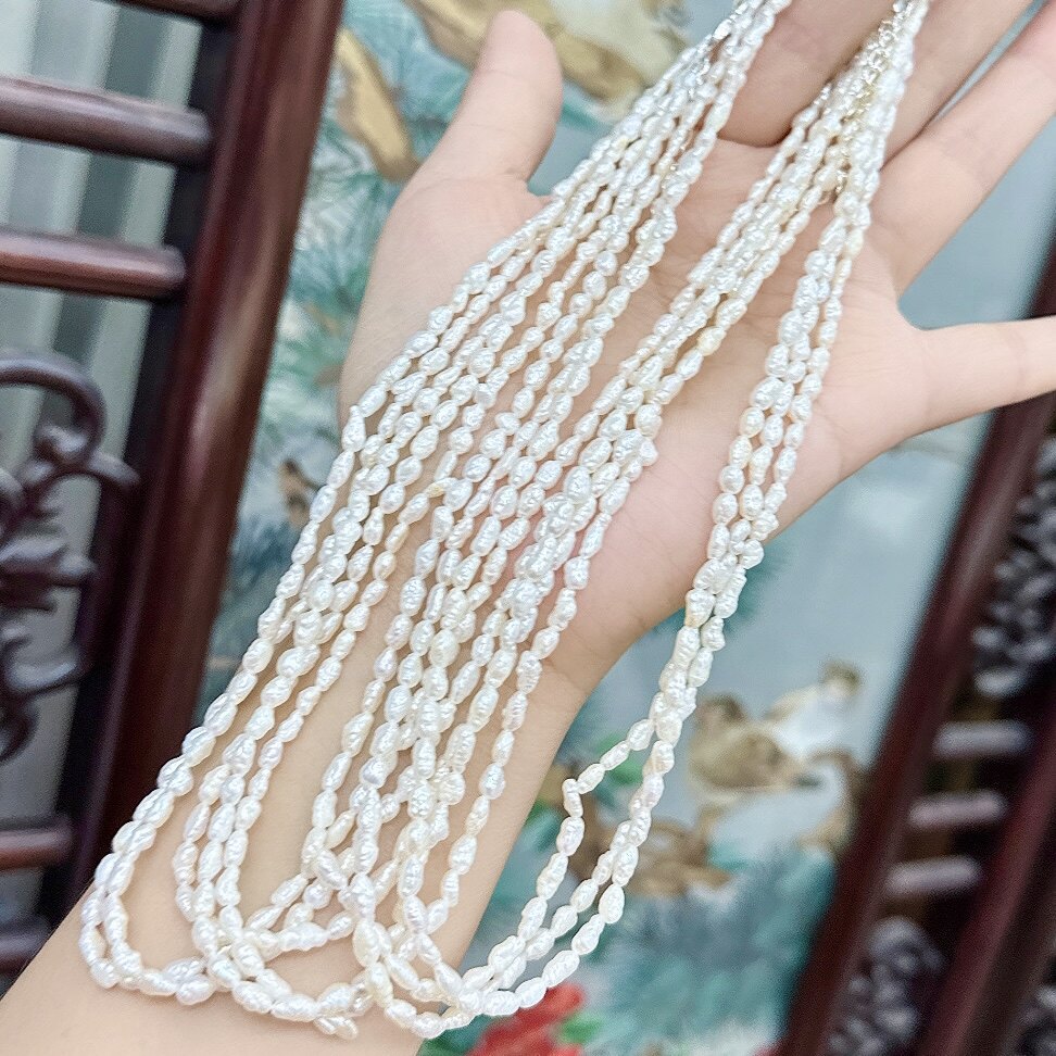 天然巴洛克白珍珠锁骨链不规则