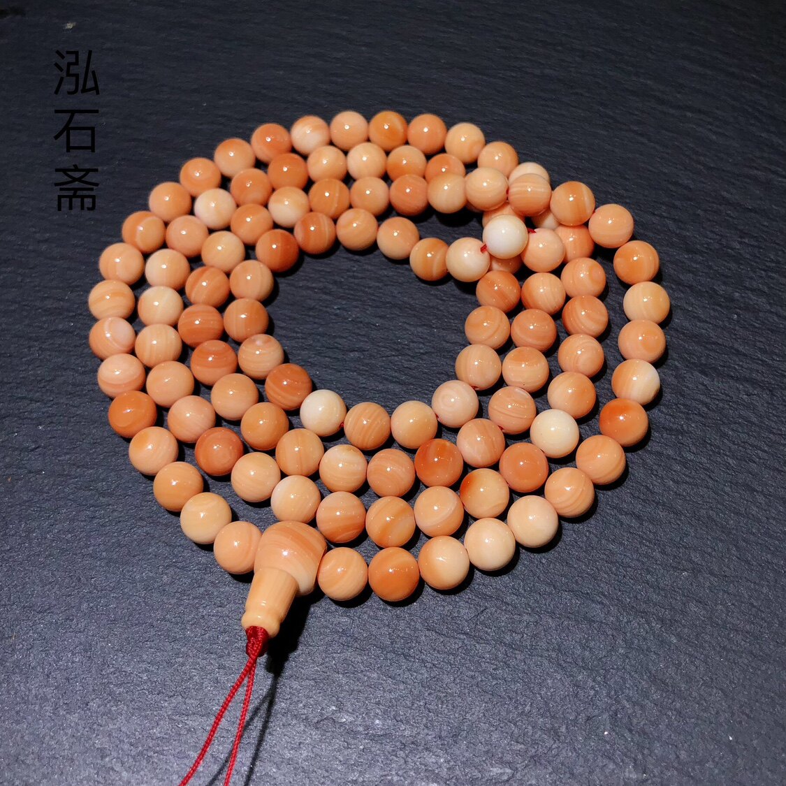 天然万宝宝佛串圆珠毛衣链原血色佛珠手串文玩珠串螺玉化料