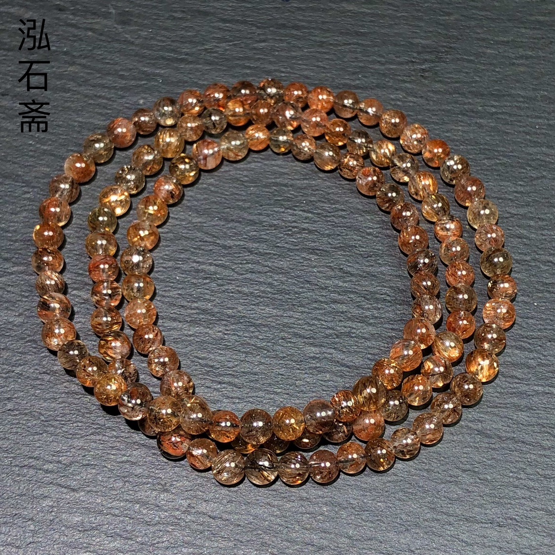 NN0191 天然黑金超七三圈手链满发骨干三轮多圈手串4-5mm情侣礼物
